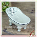 White Glaze Ceramic soap dish holder